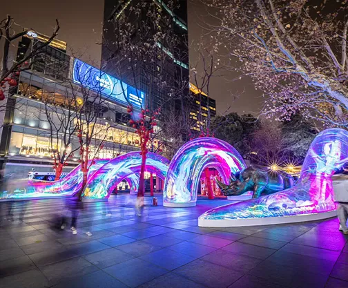 Large Christmas Inflatable Light Arch Street Decoration