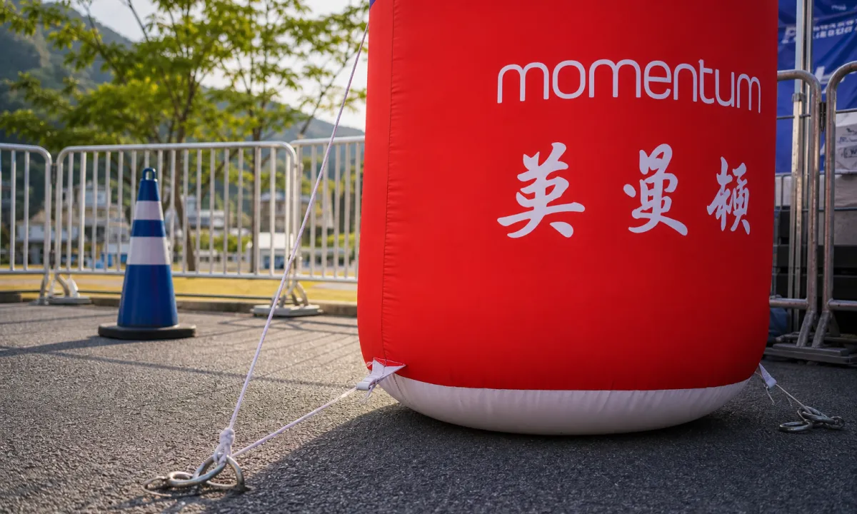 Anchoring methods for inflatable arches: ground stakes, sandbags, and water ballast