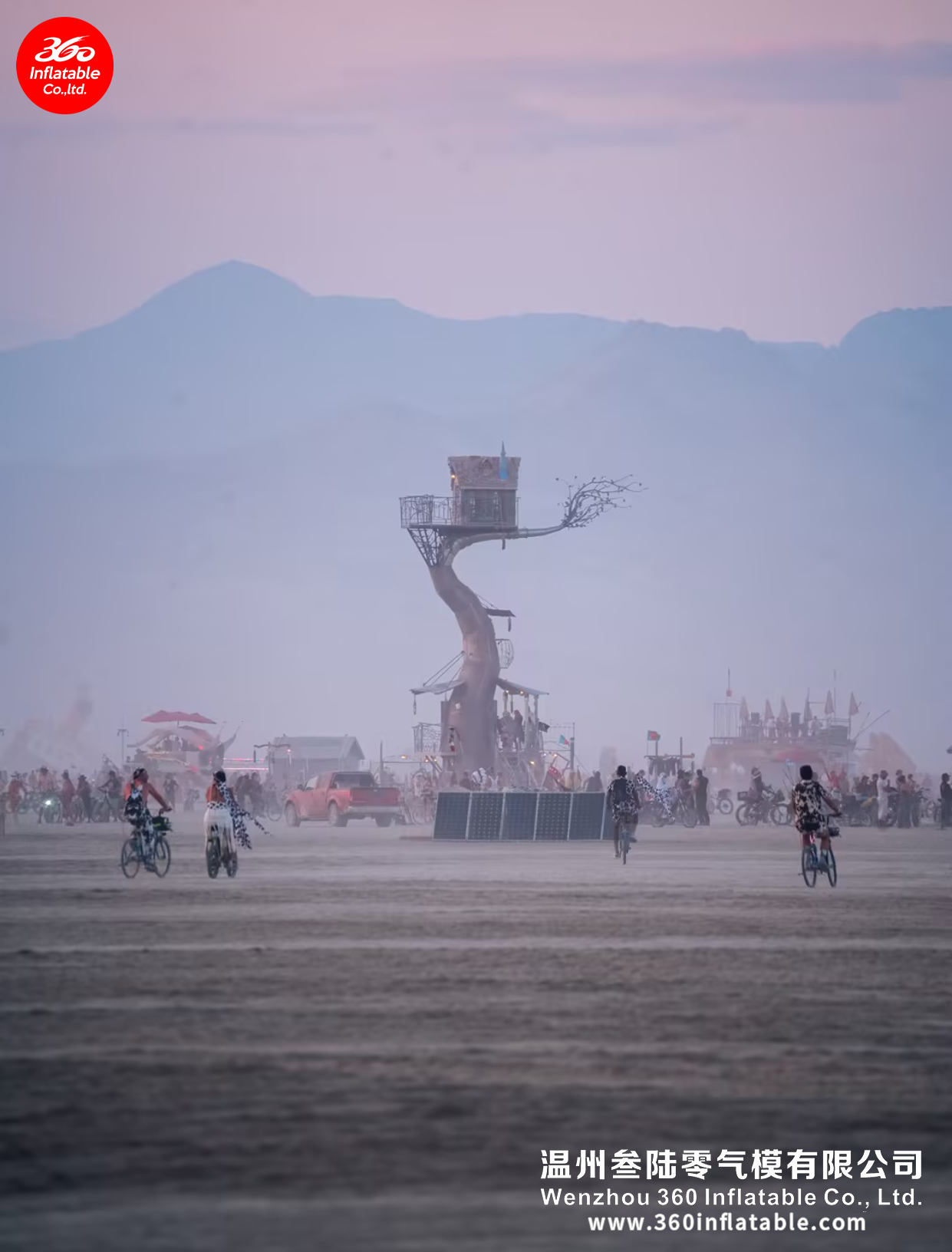 Giant pink EMO inflatable art installation in Black Rock Desert, Nevada
EMO giant inflatable sculpture with a crew member in Black Rock Desert
Close-up of GAN GAN GAN's EMO giant pink inflatable sculpture
360 Inflatable team installing the giant EMO inflatable art installation
EMO giant inflatable art installation against the Black Rock Desert landscape
Giant pink EMO art installation standing in the Black Rock Desert